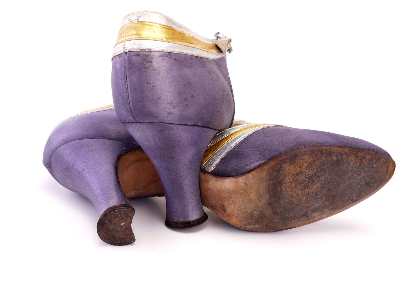 1930s Saks Mauve & Kid Evening Shoes UK 3