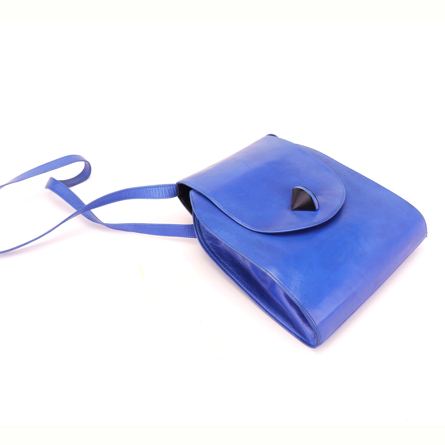 Seducta Blue & Black 1980s Sandals and Bag UK 4.5