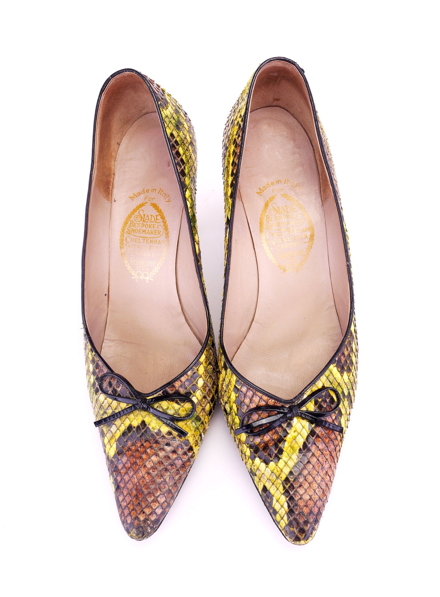 1960s Multicoloured Snake Skin Pumps by Slade UK 4