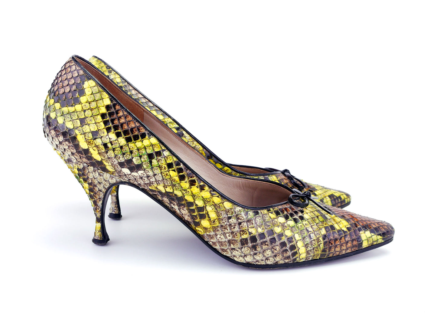 1960s Multicoloured Snake Skin Pumps by Slade UK 4