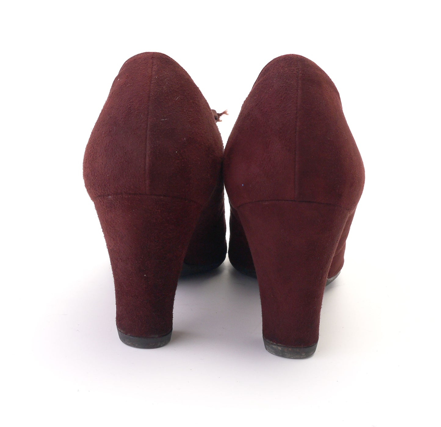 1940s Wine Suede Ghillie Lace Ups by Styleez UK 4.5