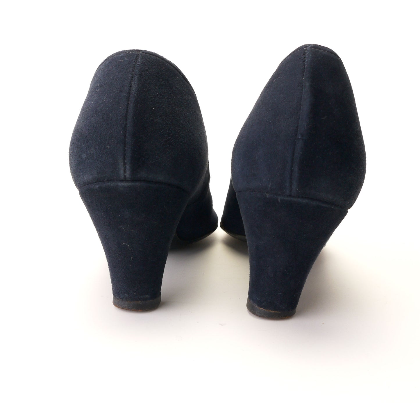 1950s Navy Suede Cocktail Pumps by Troylings UK 4.5
