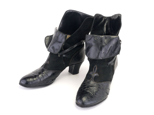 Rare 1930s Ladies Fashion Jodhpur Boots UK 4