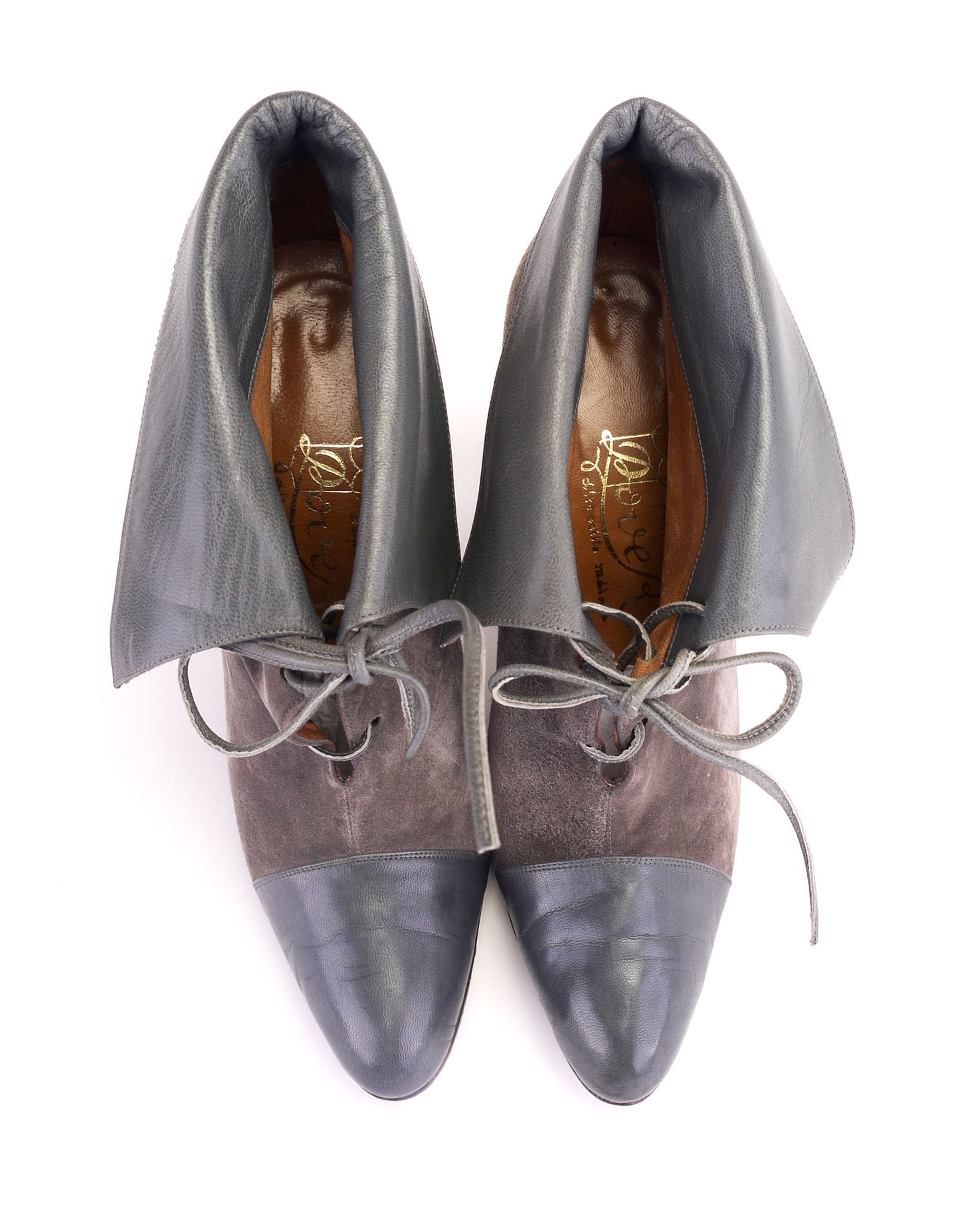 1970s Grey Collared Ankle boots by Dover UK 5