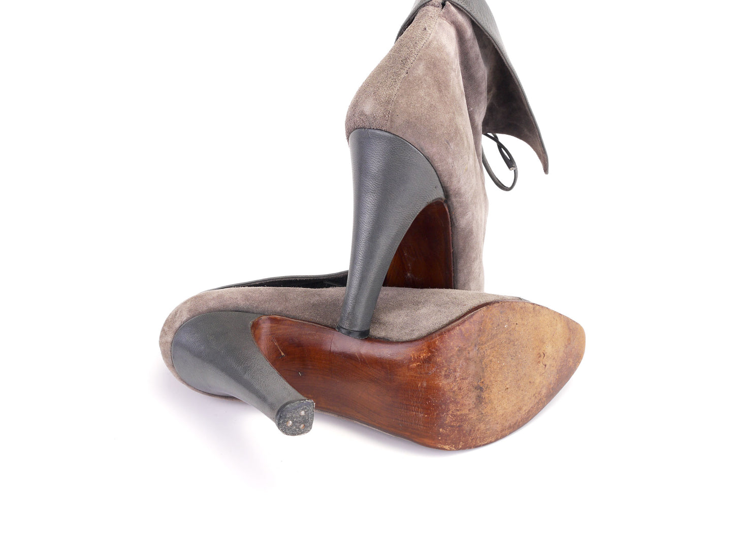 1970s Grey Collared Ankle boots by Dover UK 5
