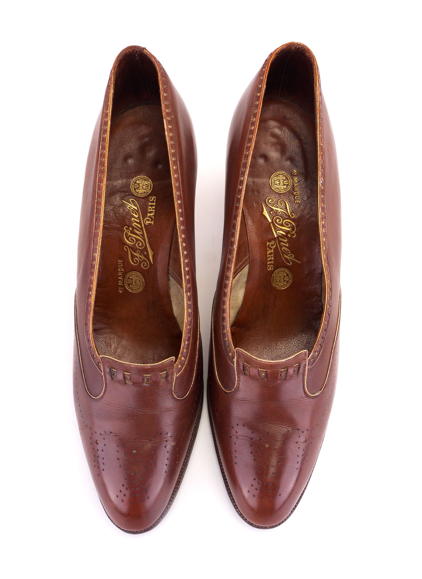 1930s Cognac Pumps by F Pinet UK 5.5