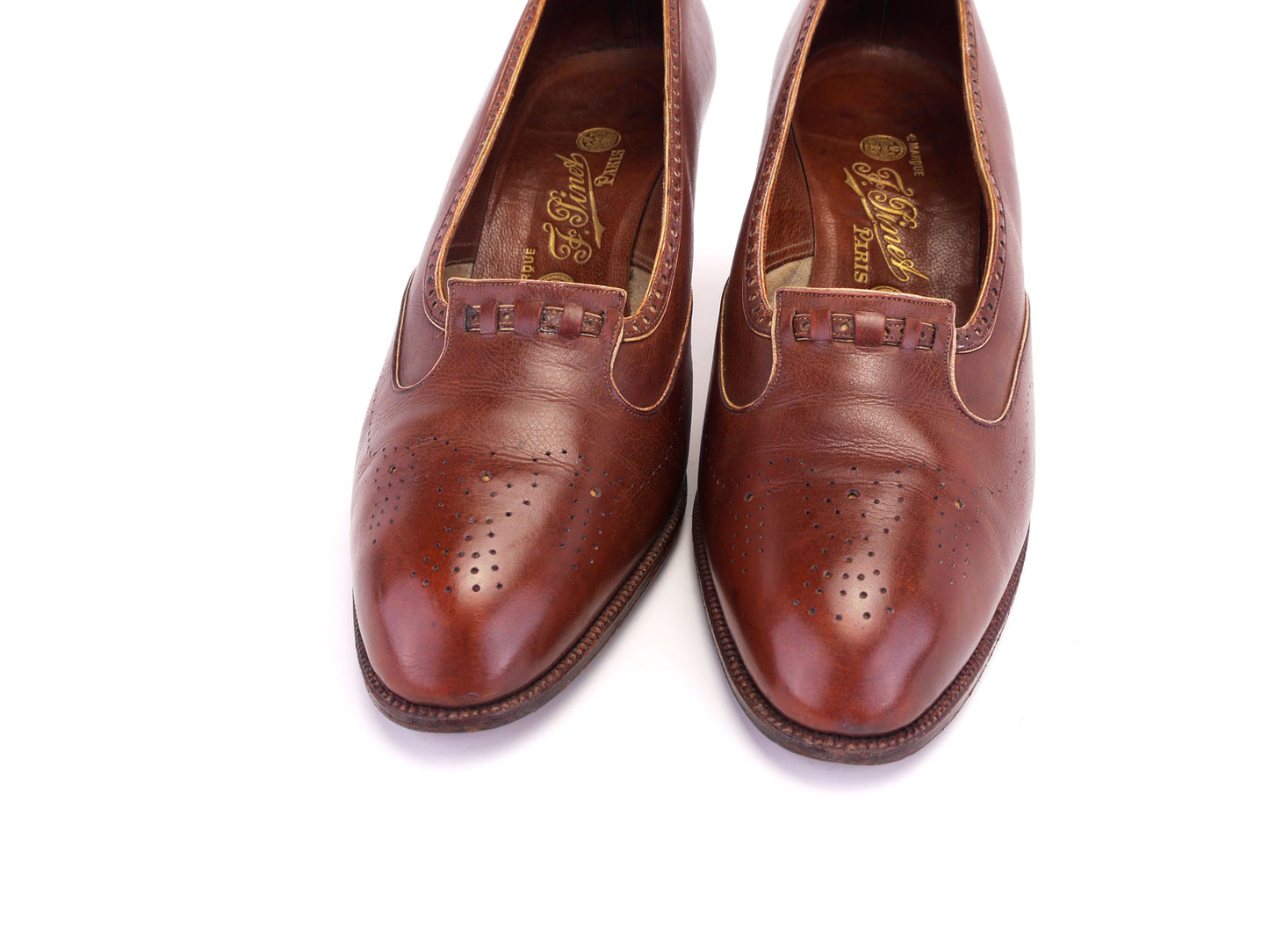 1930s Cognac Pumps by F Pinet UK 5.5