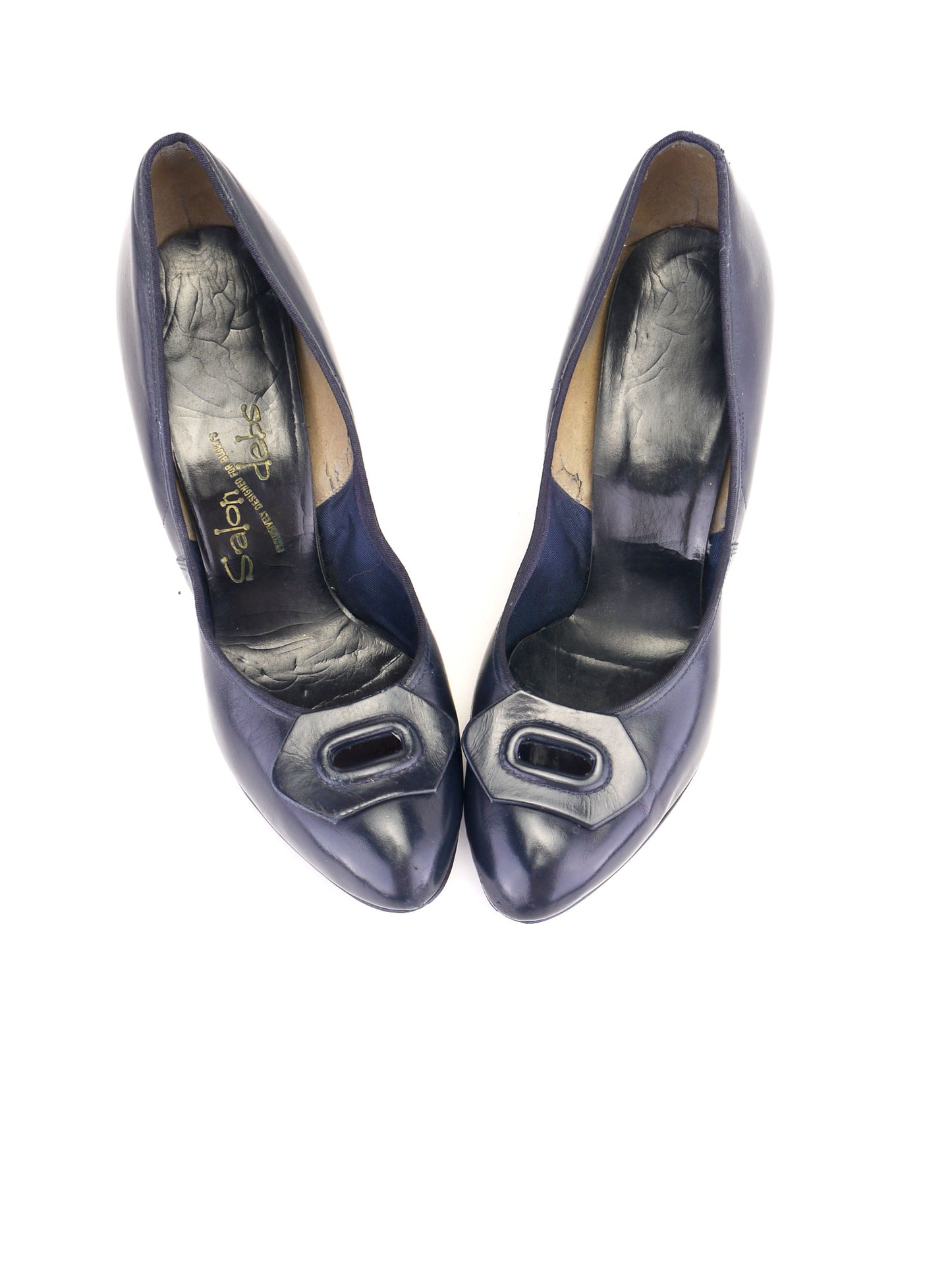 Mid 50s Navy Pumps with Keyhole For Block's Dept Store UK 6