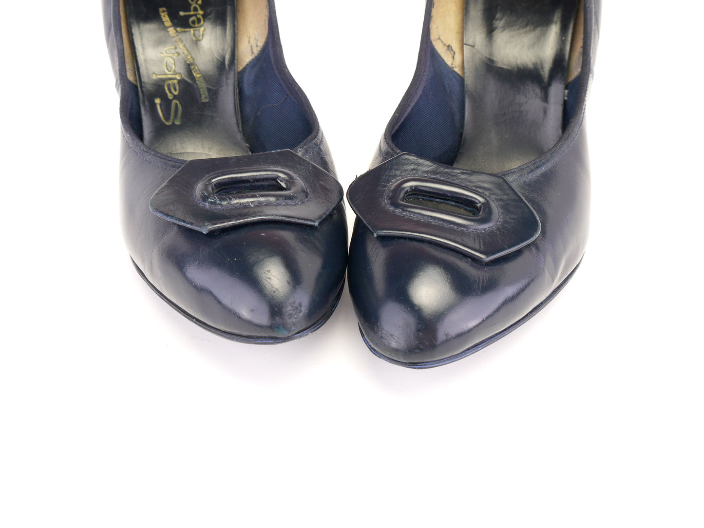 Mid 50s Navy Pumps with Keyhole For Block's Dept Store UK 6