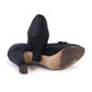 1930s Black Silk Evening Pumps UK 5