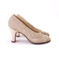 1930s Unworn Natural Net Summer / Holiday shoes UK 3