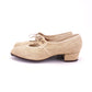 1930s Unworn Beige Hopsack Summer Shoes UK 4