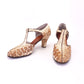 Incredible 1930s Snakeskin T Bar Sandals UK 7