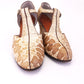 Incredible 1930s Snakeskin T Bar Sandals UK 7