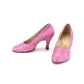 1930s High Heel Pink Satin Pumps UK 3