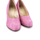 1930s High Heel Pink Satin Pumps UK 3