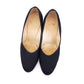 1930s Black Silk Satin Pumps UK 4