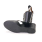 1940s Black Leather & Suede Slingback Wedges UK 5