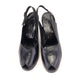 1940s Hand Made Black Platform Slingbacks UK 6