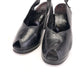 1940s Hand Made Black Platform Slingbacks UK 6