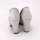 1940s Silvery White Platform Pumps UK 5.5