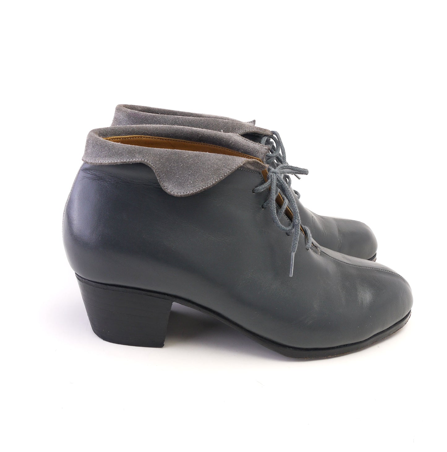 Custom Made 1950s Grey Ankle Boots UK 7.5