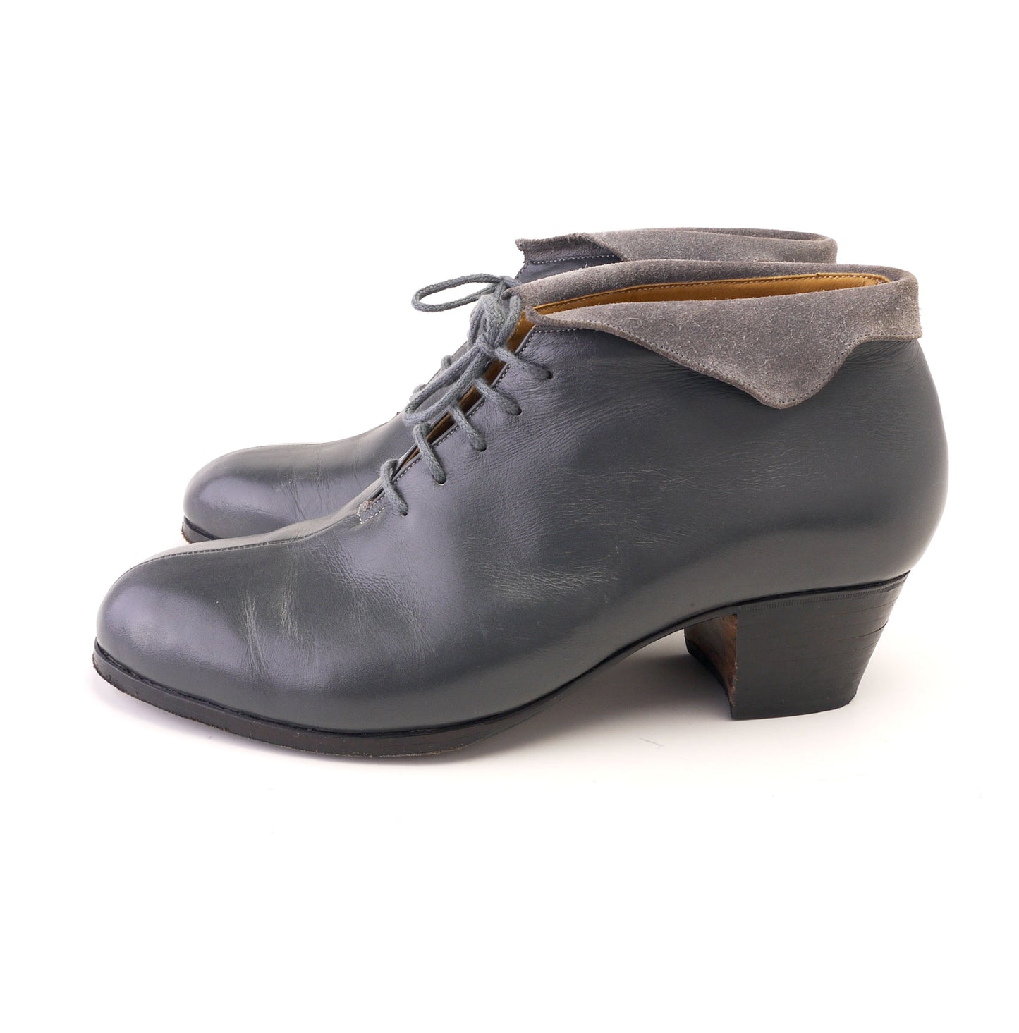 Custom Made 1950s Grey Ankle Boots UK 7.5
