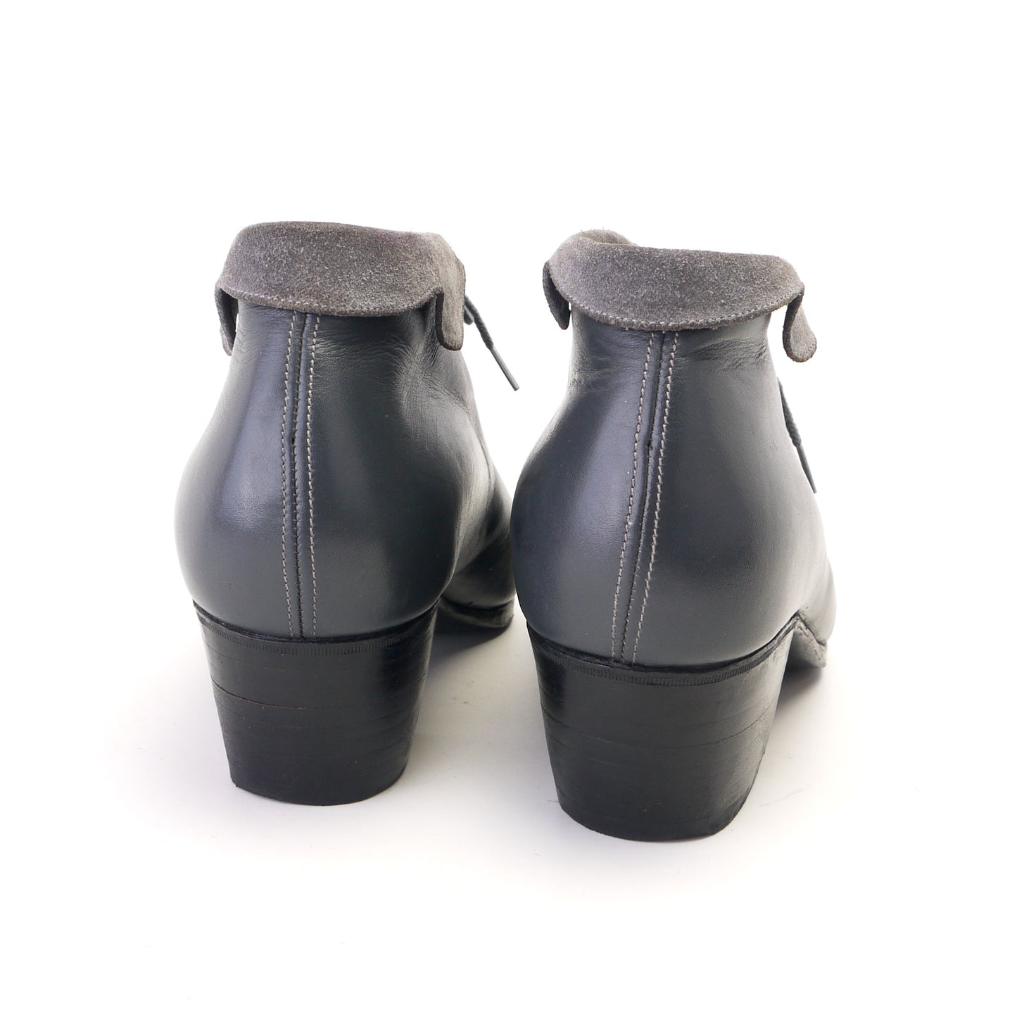 Custom Made 1950s Grey Ankle Boots UK 7.5