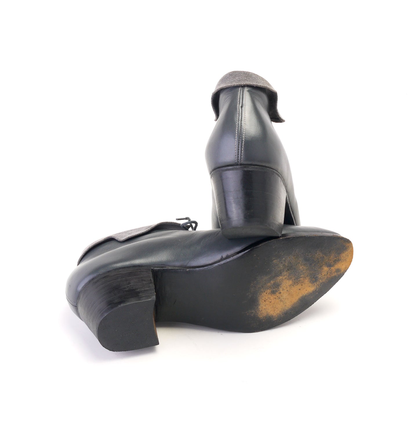 Custom Made 1950s Grey Ankle Boots UK 7.5