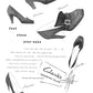1950s Deadstock Black Perforated Shoes by Clarks UK 5.5