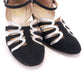 1930s Black & Silver Evening Sandals by Abbotts UK 6
