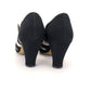 1930s Black & Silver Evening Sandals by Abbotts UK 6