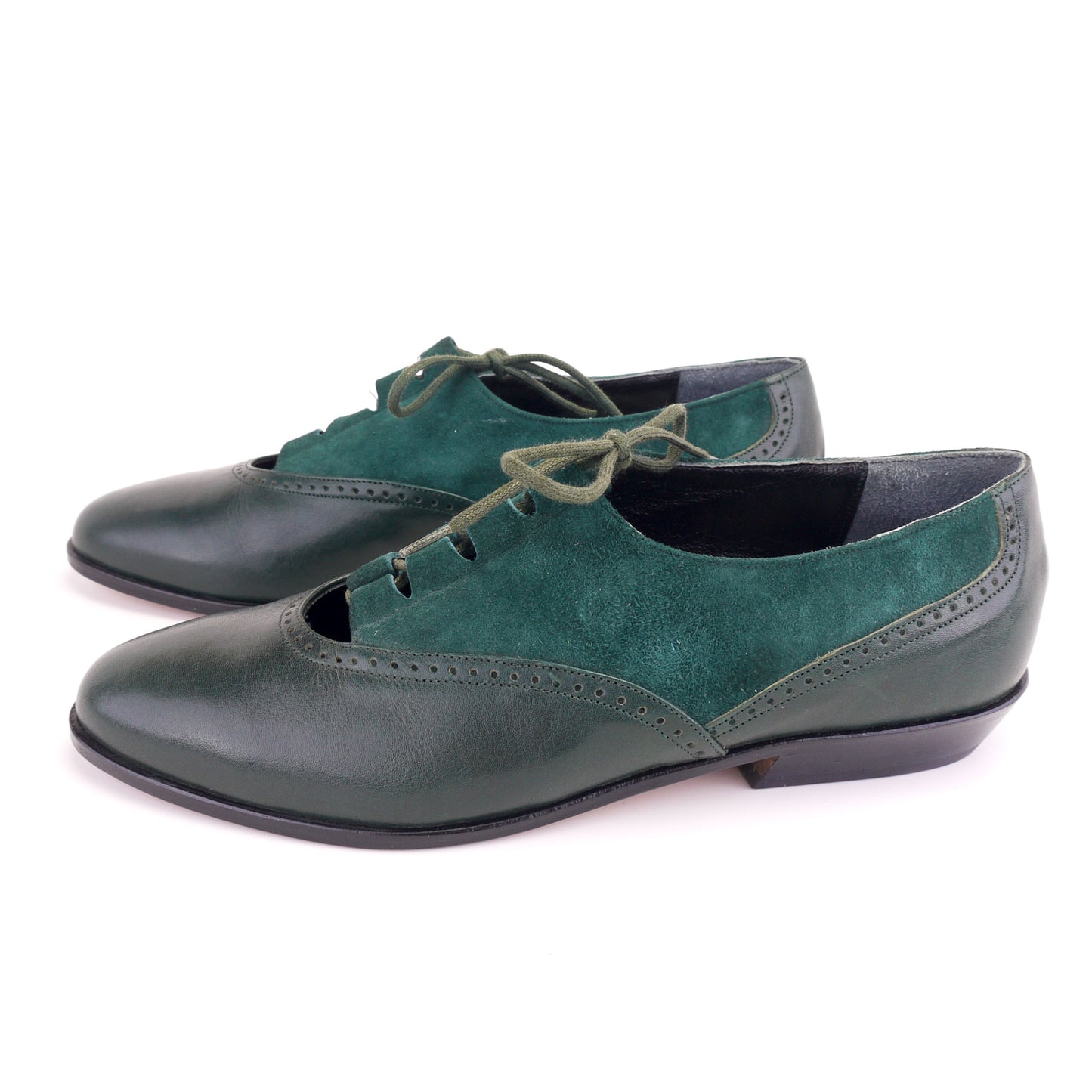 Dark Green Unworn 1980s Ghillies by Alessio UK 4