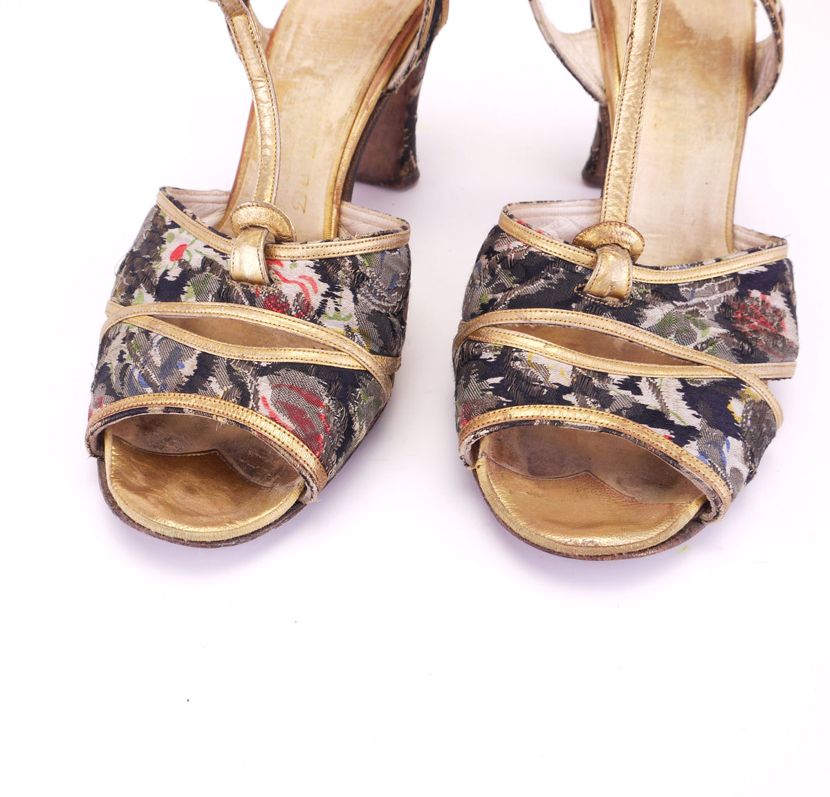 Rare 1930s Ansonia De Luxe Evening Sandals UK 4