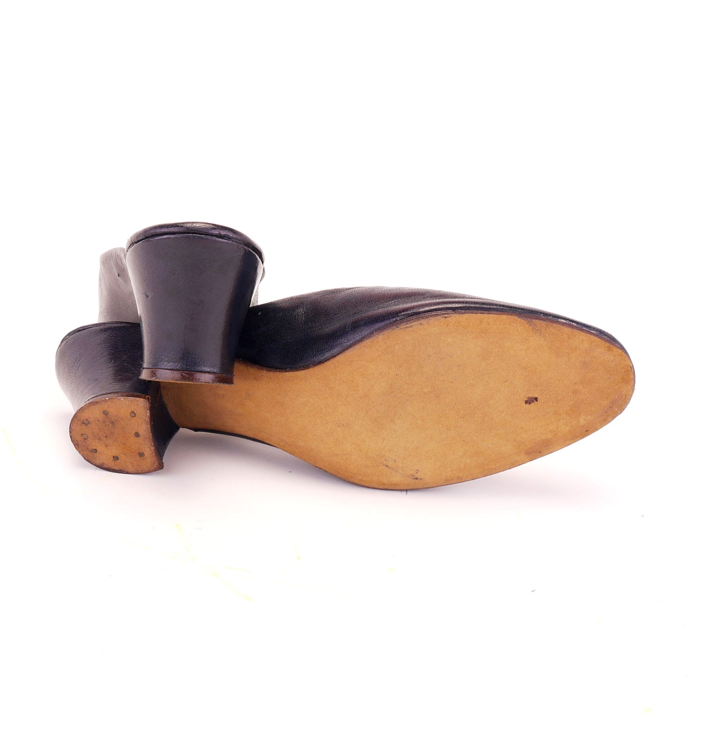 1920s Deadstock Art Deco Hand Painted Slippers UK 4