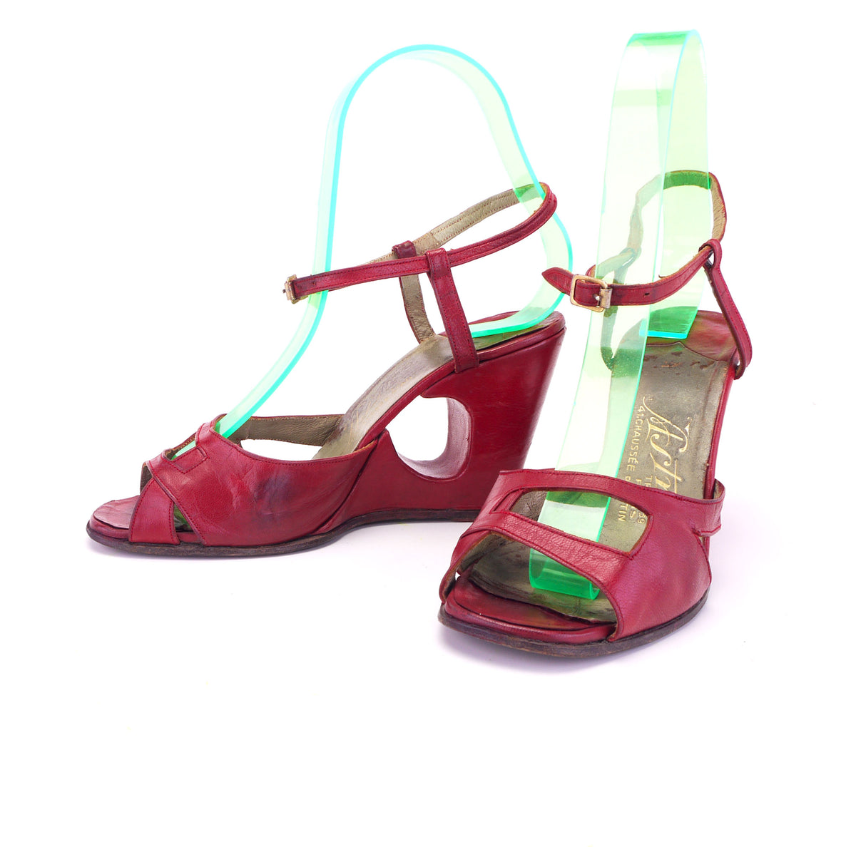 Rare 1940s Open Wedge Sandals by Astre UK 2