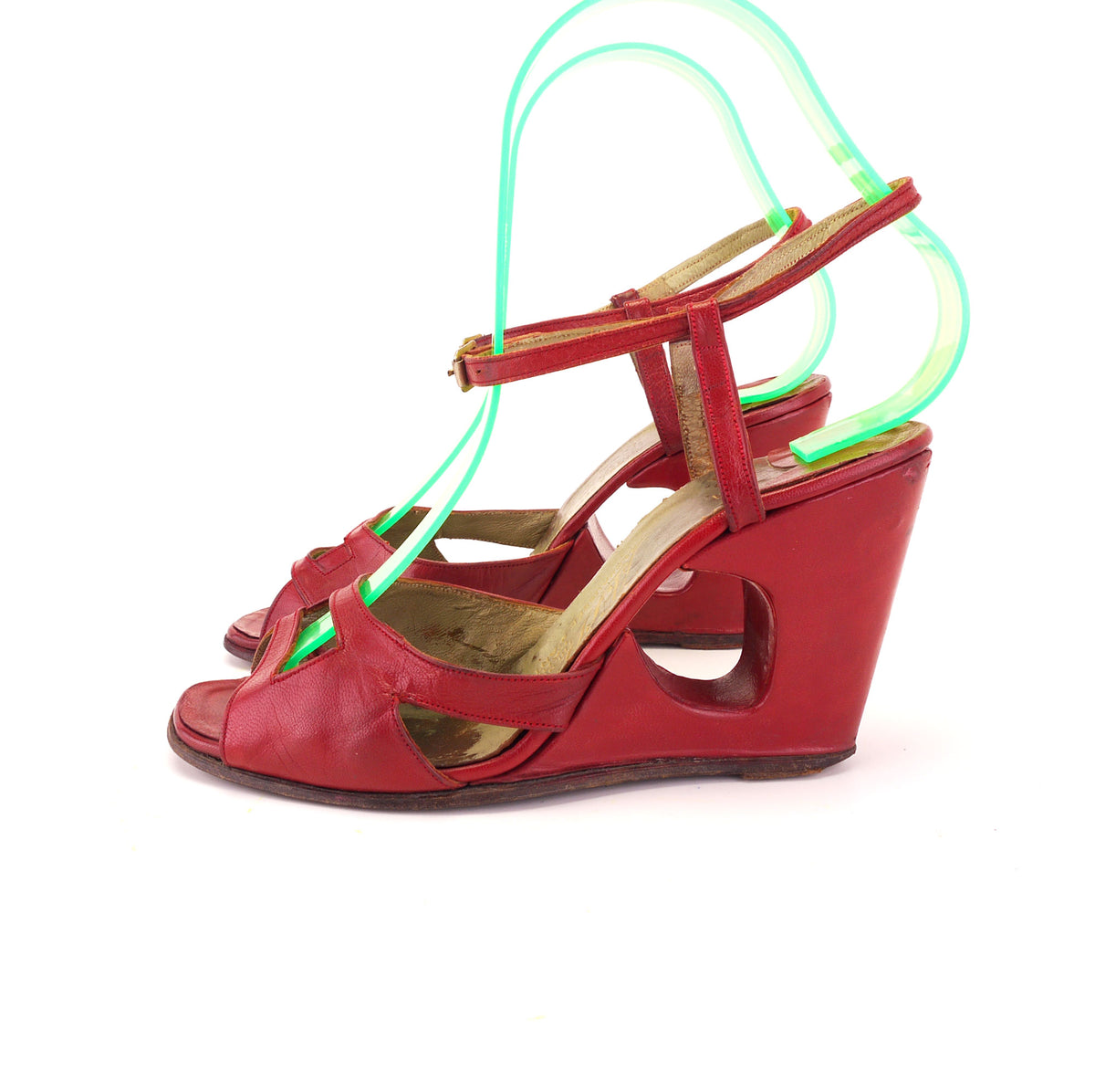Rare 1940s Open Wedge Sandals by Astre UK 2