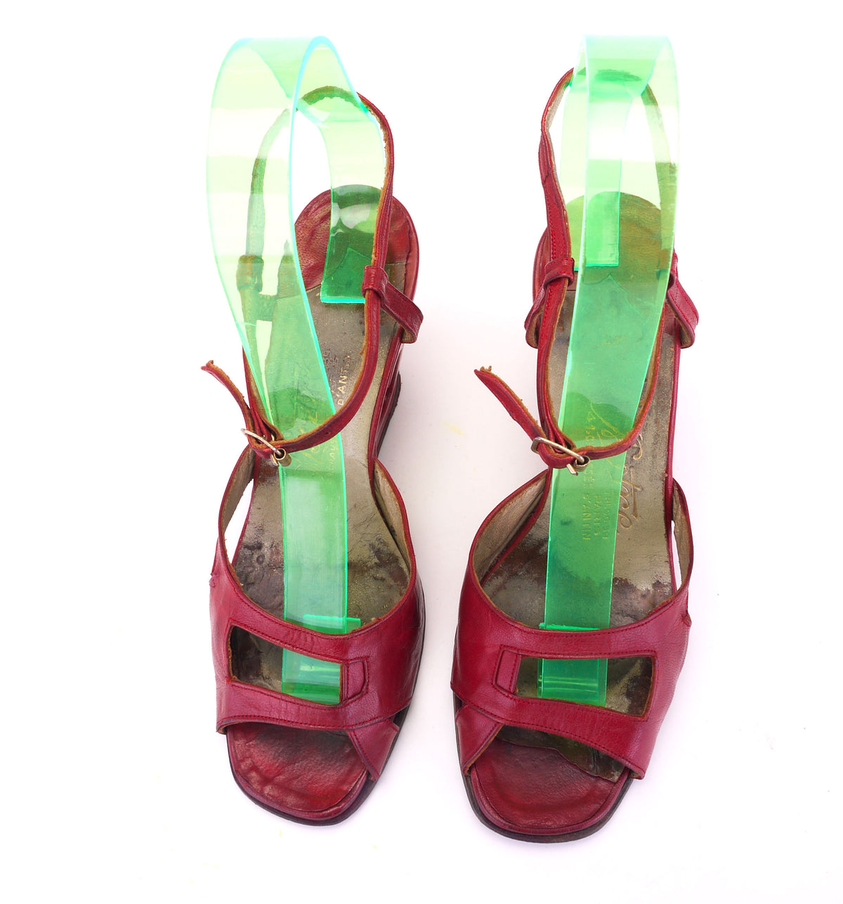 Rare 1940s Open Wedge Sandals by Astre UK 2