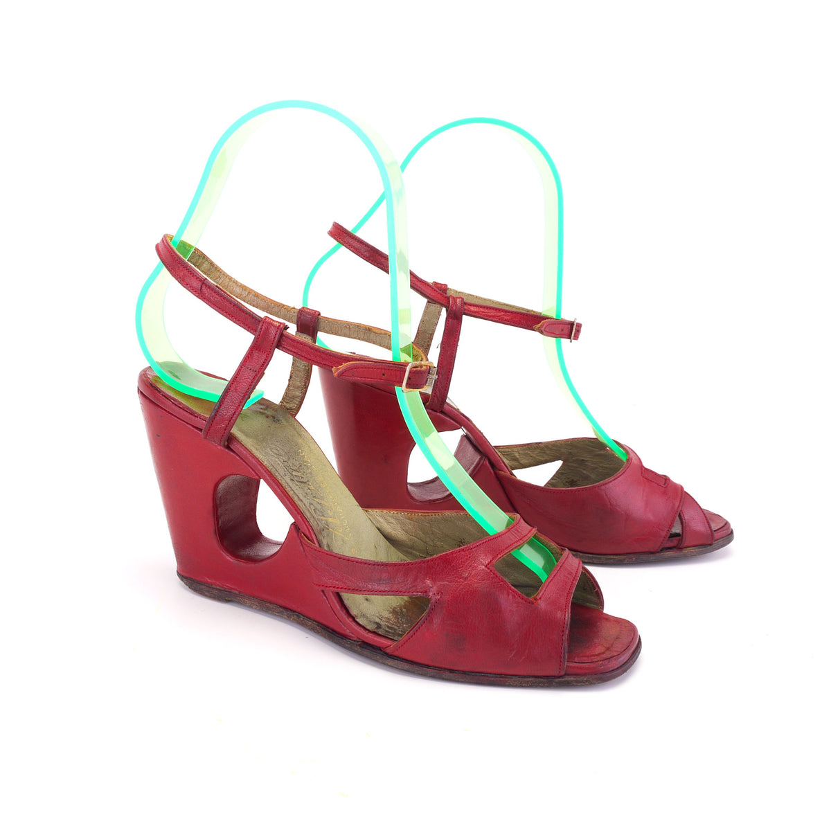 Rare 1940s Open Wedge Sandals by Astre UK 2