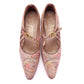 1920s Floral & Golden Bar Shoes by Babers UK 3.5
