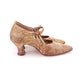 1920s Floral & Golden Bar Shoes by Babers UK 3.5
