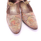 1920s Floral & Golden Bar Shoes by Babers UK 3.5
