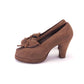 Bally 1940s Taupe Platform Pumps UK 4.5