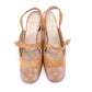 1960s MOD Beige Slingbacks by Bally UK 3.5