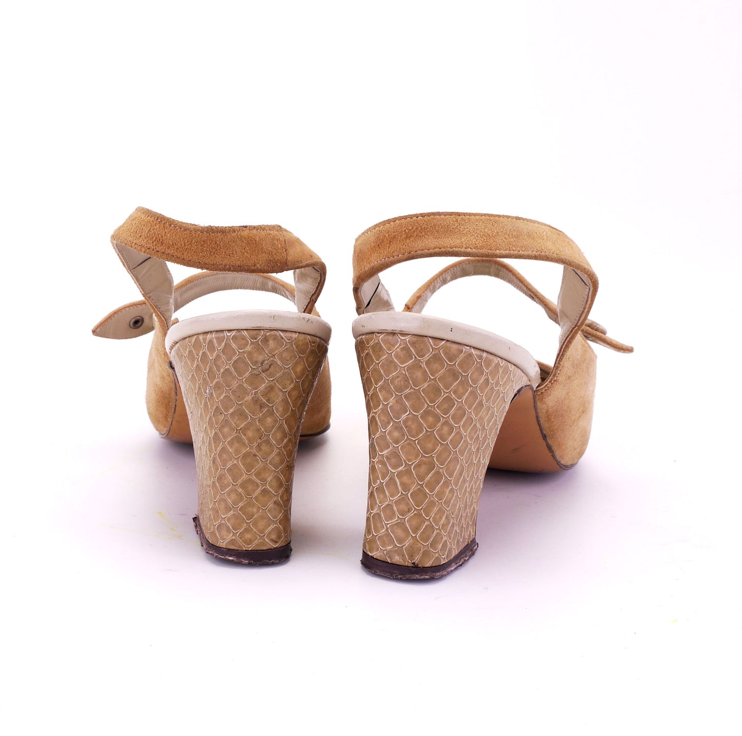 1960s MOD Beige Slingbacks by Bally UK 3.5