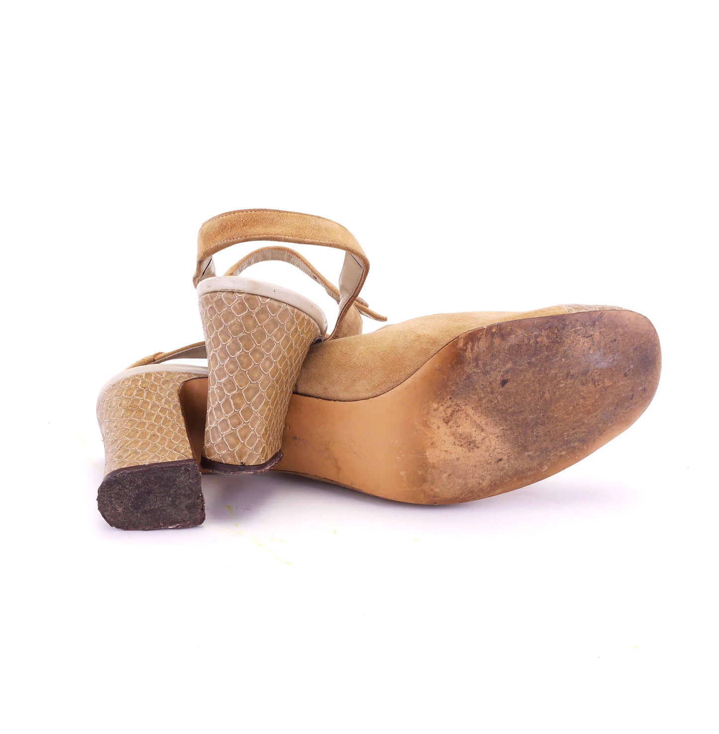 1960s MOD Beige Slingbacks by Bally UK 3.5