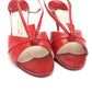 1950s Tomato Red Sandals by Bally UK 4