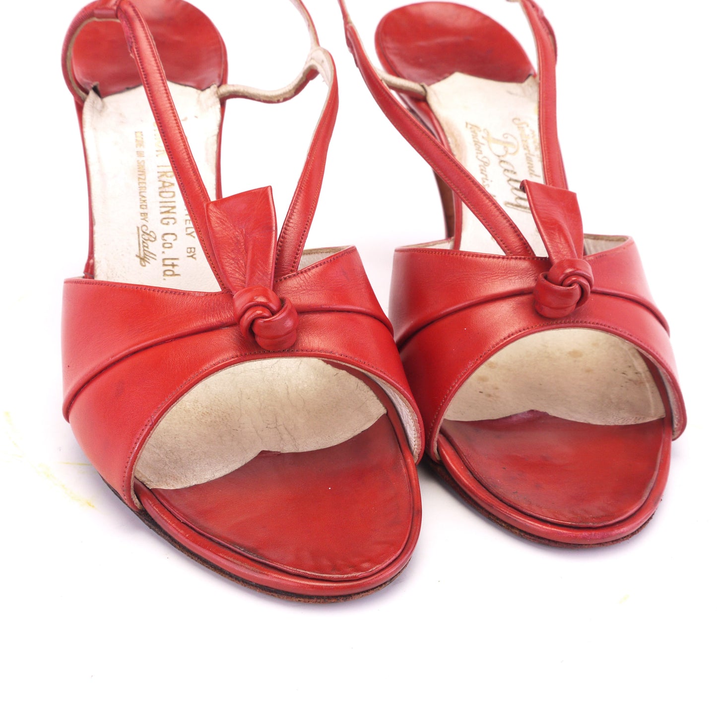 1950s Tomato Red Sandals by Bally UK 4