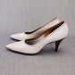 1960s Deadstock White Brogued Pumps by Bally UK 4.5