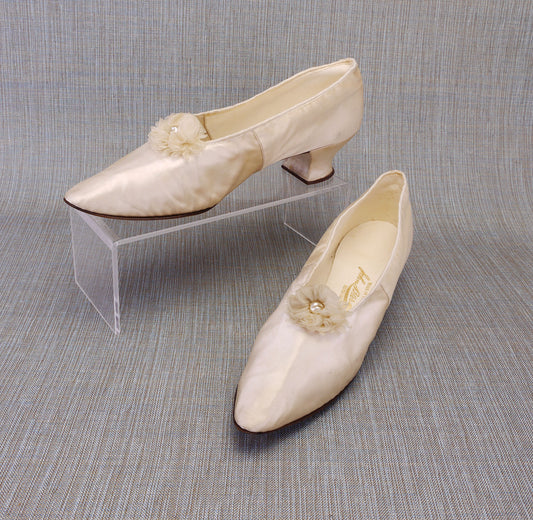 Victorian Edwardian Wedding Silk Shoes by Darré